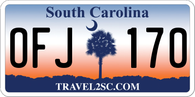 SC license plate OFJ170