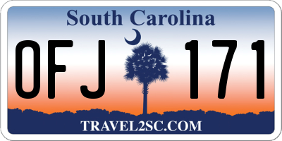 SC license plate OFJ171