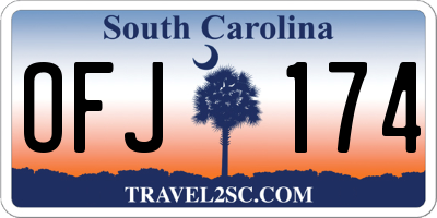 SC license plate OFJ174