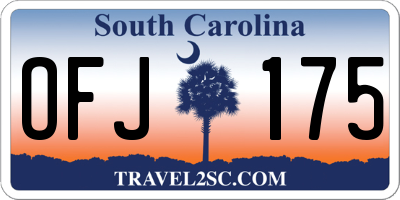 SC license plate OFJ175