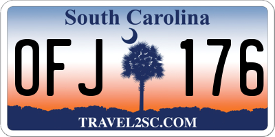 SC license plate OFJ176