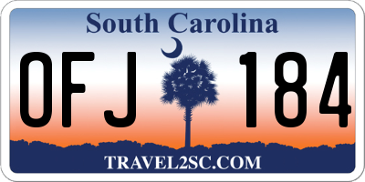 SC license plate OFJ184