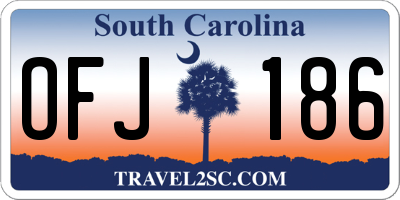 SC license plate OFJ186