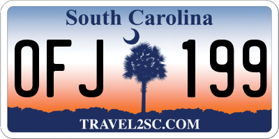 SC license plate OFJ199