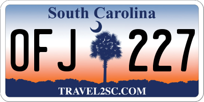 SC license plate OFJ227