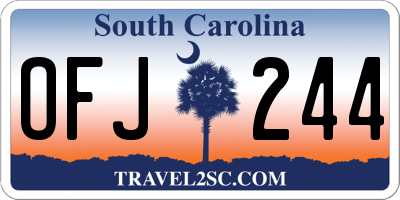 SC license plate OFJ244