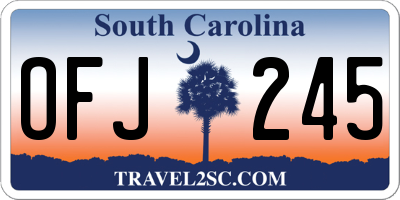 SC license plate OFJ245