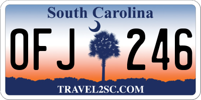 SC license plate OFJ246