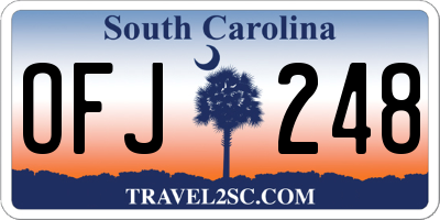 SC license plate OFJ248