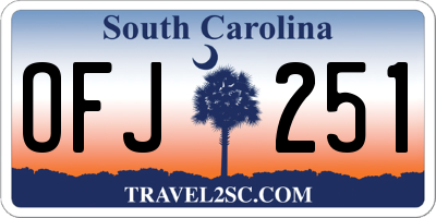 SC license plate OFJ251