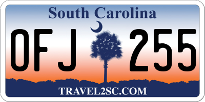 SC license plate OFJ255