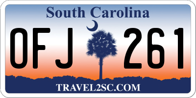 SC license plate OFJ261