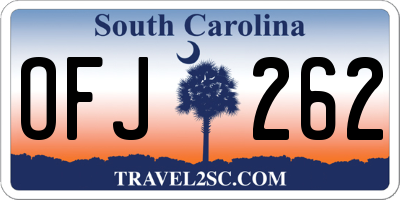SC license plate OFJ262