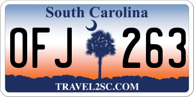 SC license plate OFJ263
