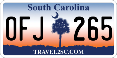 SC license plate OFJ265