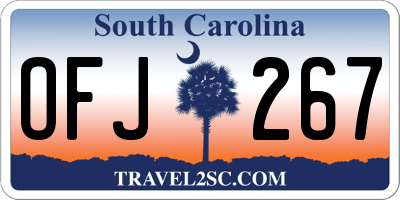 SC license plate OFJ267