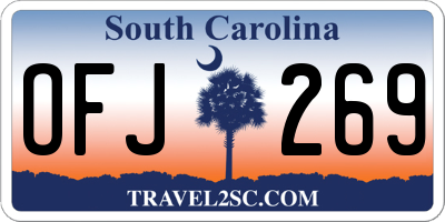 SC license plate OFJ269