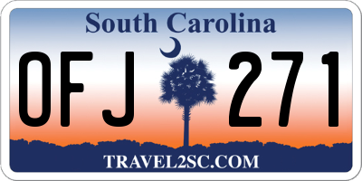 SC license plate OFJ271