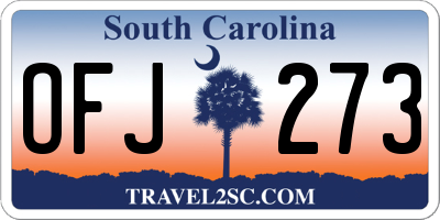 SC license plate OFJ273
