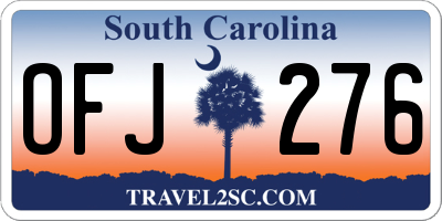 SC license plate OFJ276