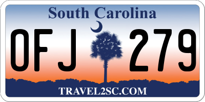 SC license plate OFJ279