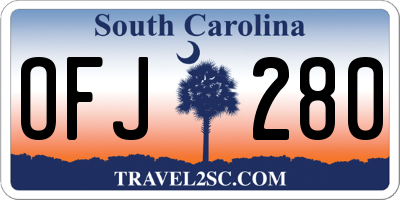 SC license plate OFJ280