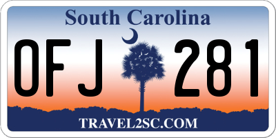 SC license plate OFJ281