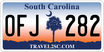 SC license plate OFJ282