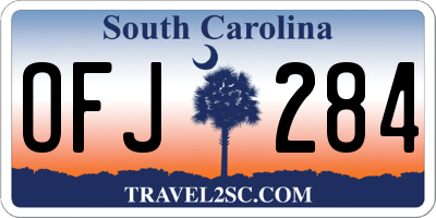 SC license plate OFJ284