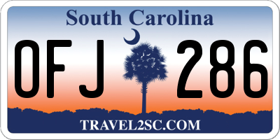 SC license plate OFJ286