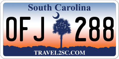 SC license plate OFJ288