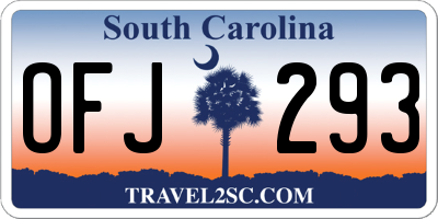 SC license plate OFJ293