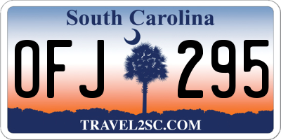 SC license plate OFJ295