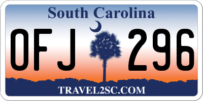 SC license plate OFJ296