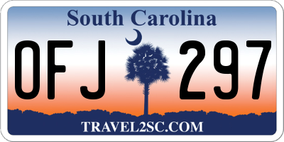 SC license plate OFJ297