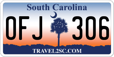 SC license plate OFJ306