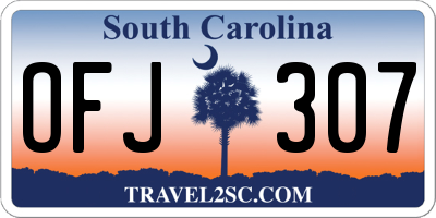 SC license plate OFJ307