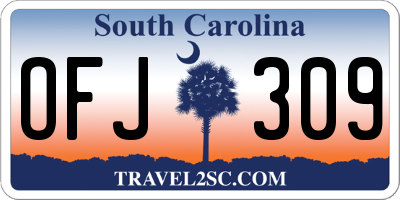 SC license plate OFJ309