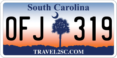 SC license plate OFJ319