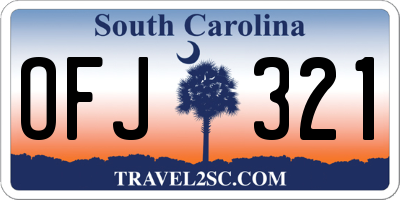 SC license plate OFJ321