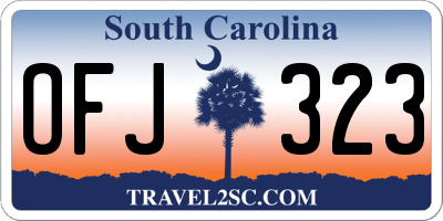 SC license plate OFJ323