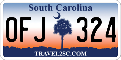 SC license plate OFJ324