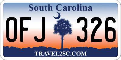 SC license plate OFJ326
