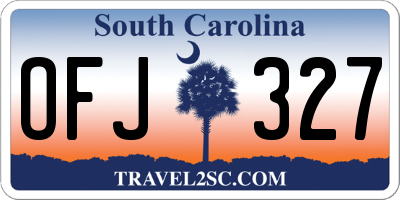 SC license plate OFJ327