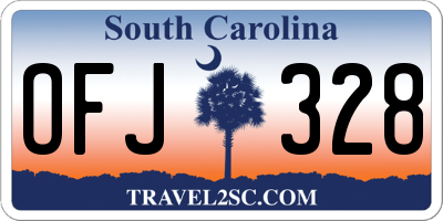SC license plate OFJ328