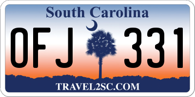 SC license plate OFJ331