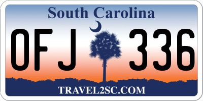 SC license plate OFJ336