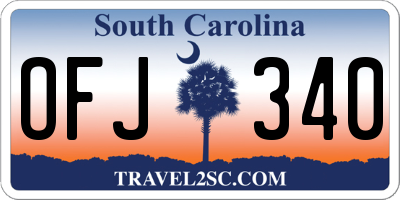 SC license plate OFJ340