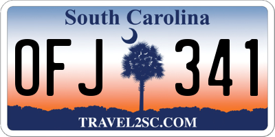 SC license plate OFJ341