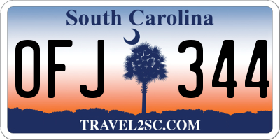 SC license plate OFJ344
